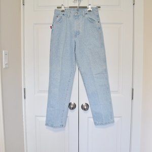 Vintage With Tags Wrangler Denim Jeans Light Wash High Rise Straight Cut